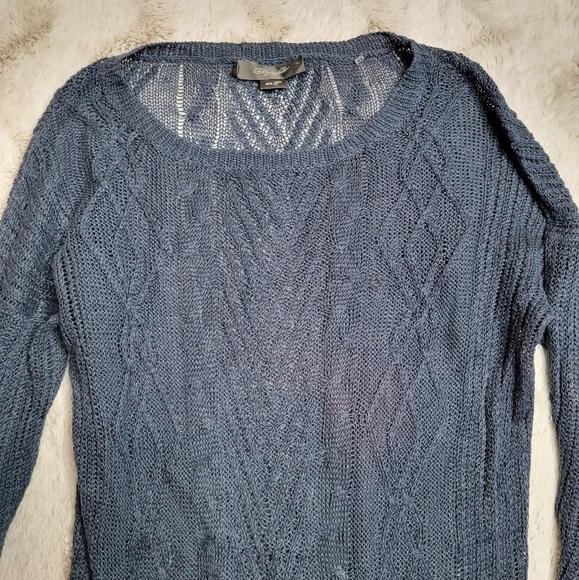 Christopher Fischer 100% Linen Blue Knitted Long Sleeve Sweater Size XS - Picture 2 of 11